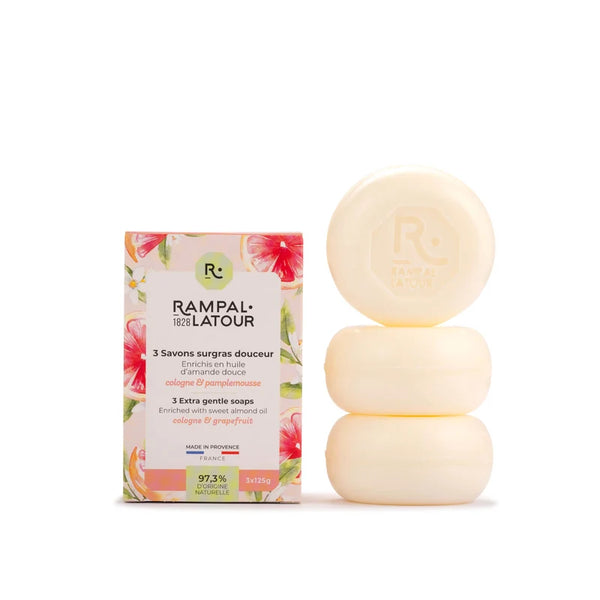 Lot de 3 Savonnettes Cologne-Pamplemousse
