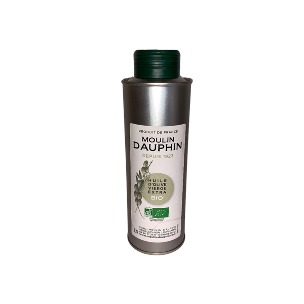 Huile d'olive BIO Domaine MAS GALON produite à Cucuron (84160) par le Moulin Dauphin