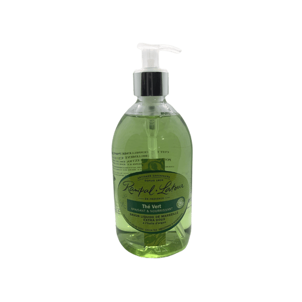 Un savon liquide de Marseille extra doux parfumé au Thé vert 500ml