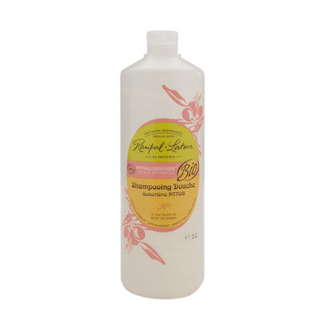 shampoing douche rose de damas BIO Rampal Latour 1L