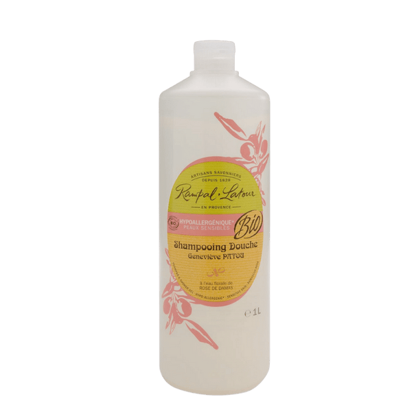 shampoing douche rose de damas BIO Rampal Latour 1L